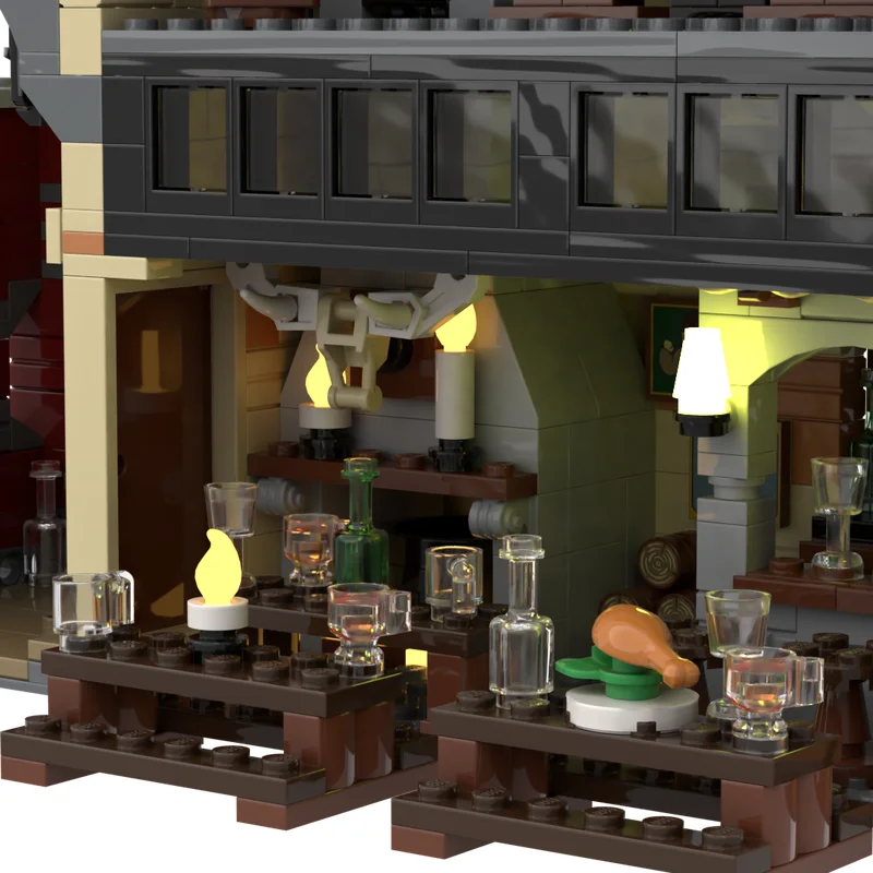 1389 шт. Moc Diagons Alley Архитектура Утерявый котел Модульность Строительные блоки Дом Сборка Кирпичи Игрушки Подарки для детей