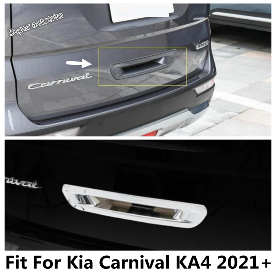 

Car Rear Door Handle Bowl Frame Decoration Cover Trim For Kia Carnival KA4 2021 - 2024 ABS Chrome / Carbon Fiber Accessories