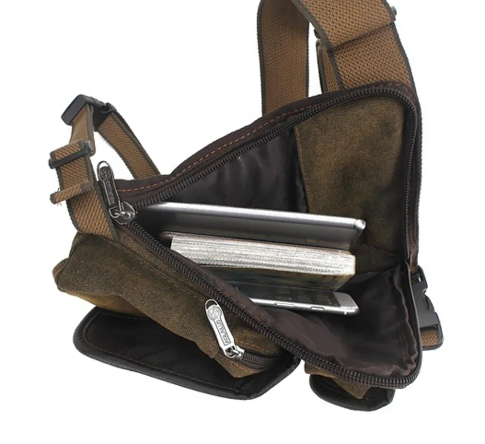 Borsa da uomo con gamba a goccia Marsupio da motociclista Tattico militare Messenger Cross Body Sport all'aria aperta Cintura maschile Borse a marsupio