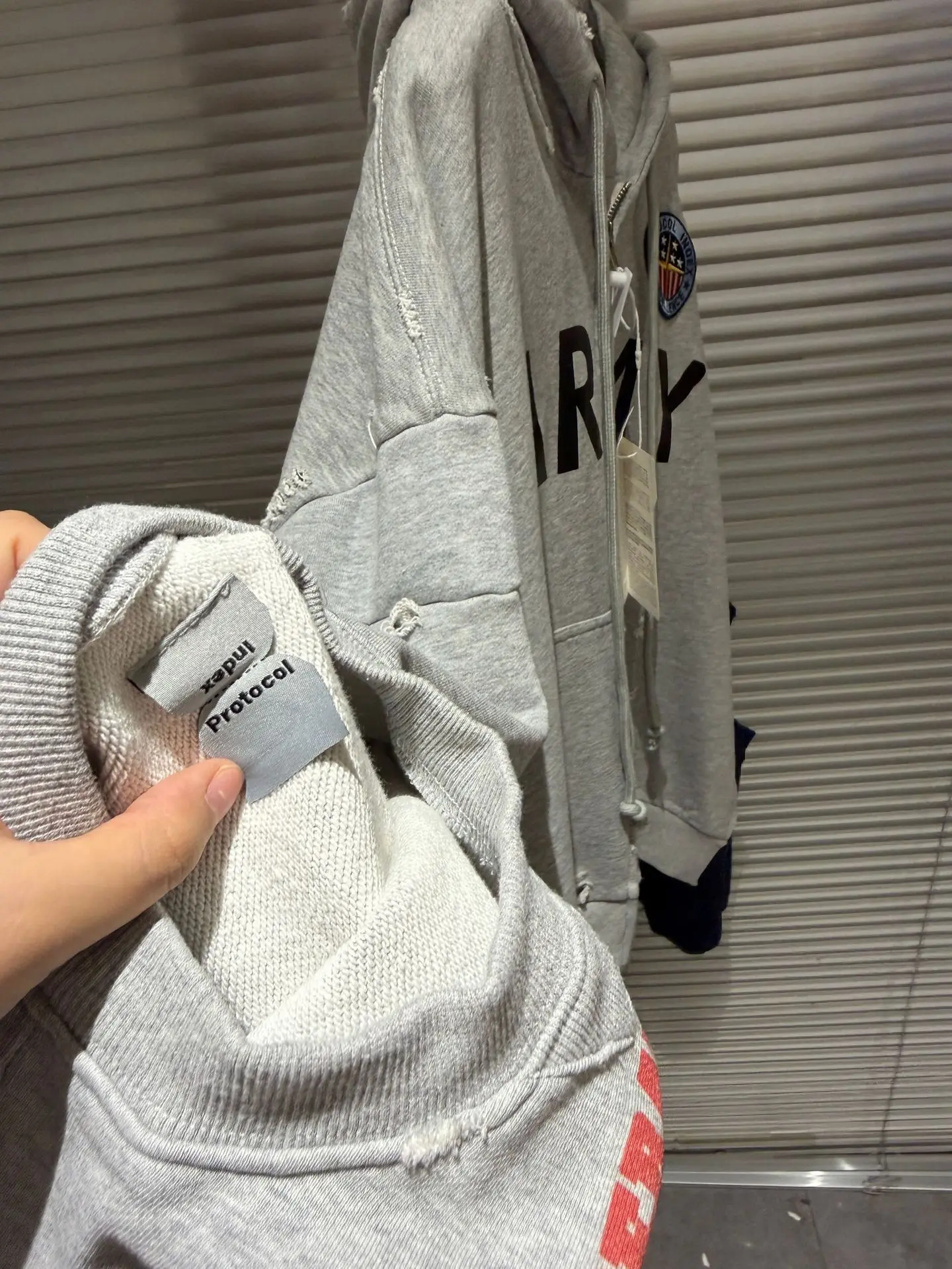 جديد فاخر الجيش Y مشروع بروتوكول مؤشر البلوز هوديس هودي قمصان سويت شيرت بقلنسوة المخملية القطن دريك سميكة الصوف الشارع # E130 #3