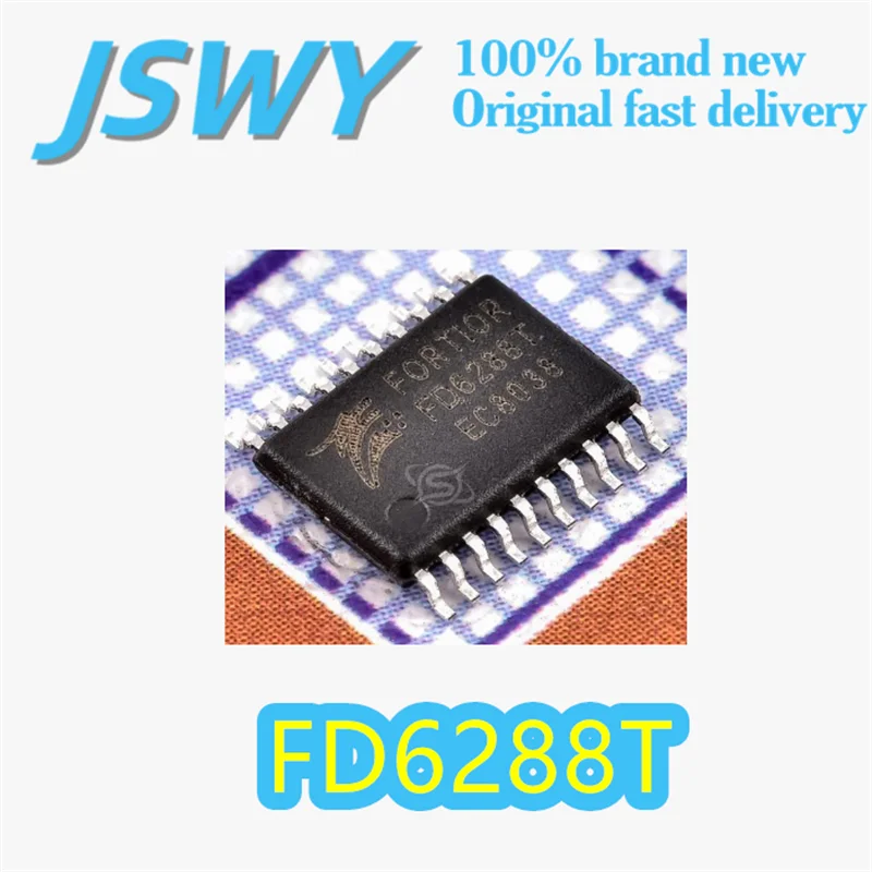 

(10/50 pieces) FD6288T Original FD6288 TSSOP-20 Package Three-Phase High/Low Side Gate Driver IC 1.5A/1.8A Electronics In Stock