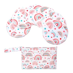 6 pieces of reusable anti-overflow breast pads plus 1 storage bag, lactation breast pads, maternity supplies