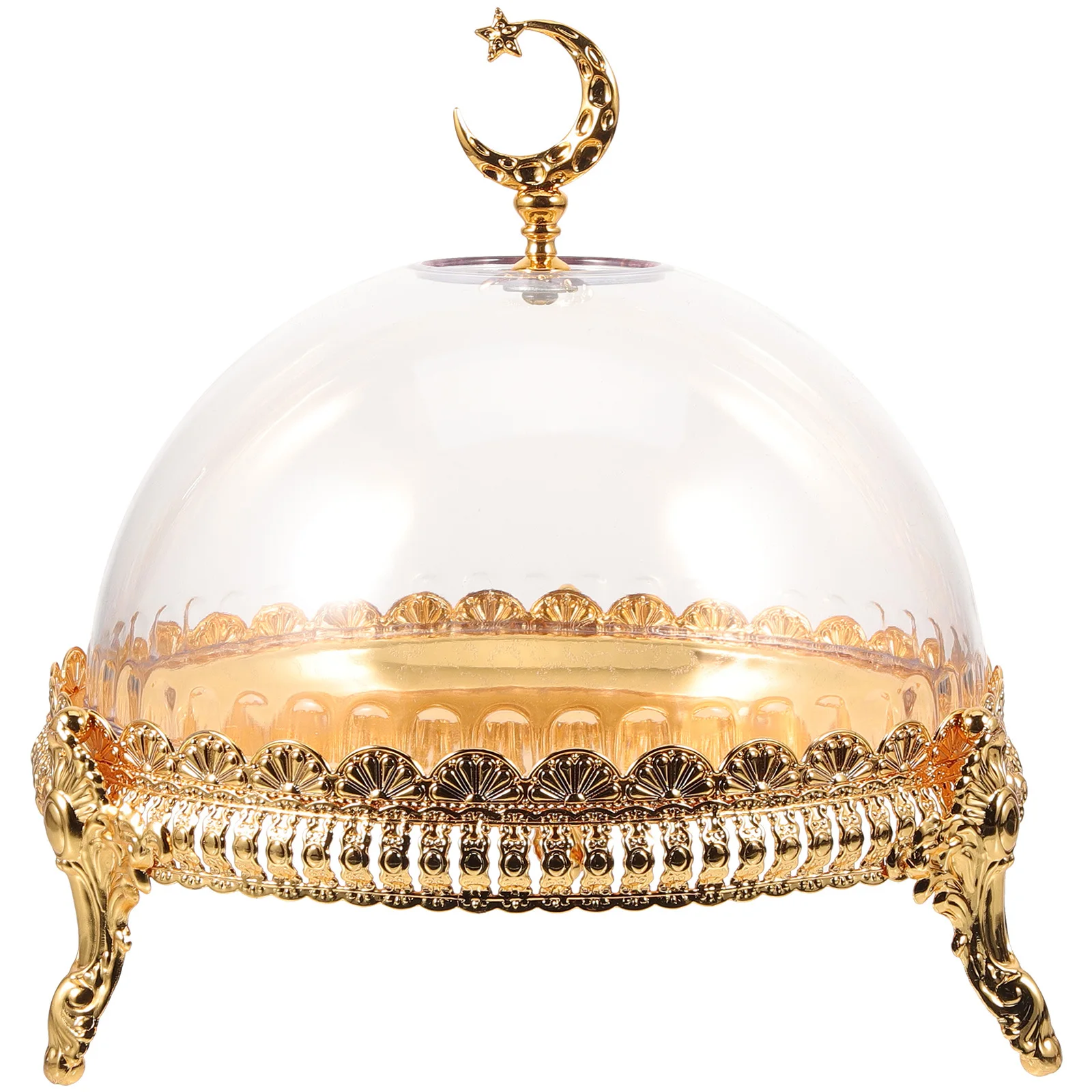 

1Set Iron Cake Tray with Cover Premium Dessert Display Stand for Wedding Party Bakery Cupcake Muffin Serving Storage