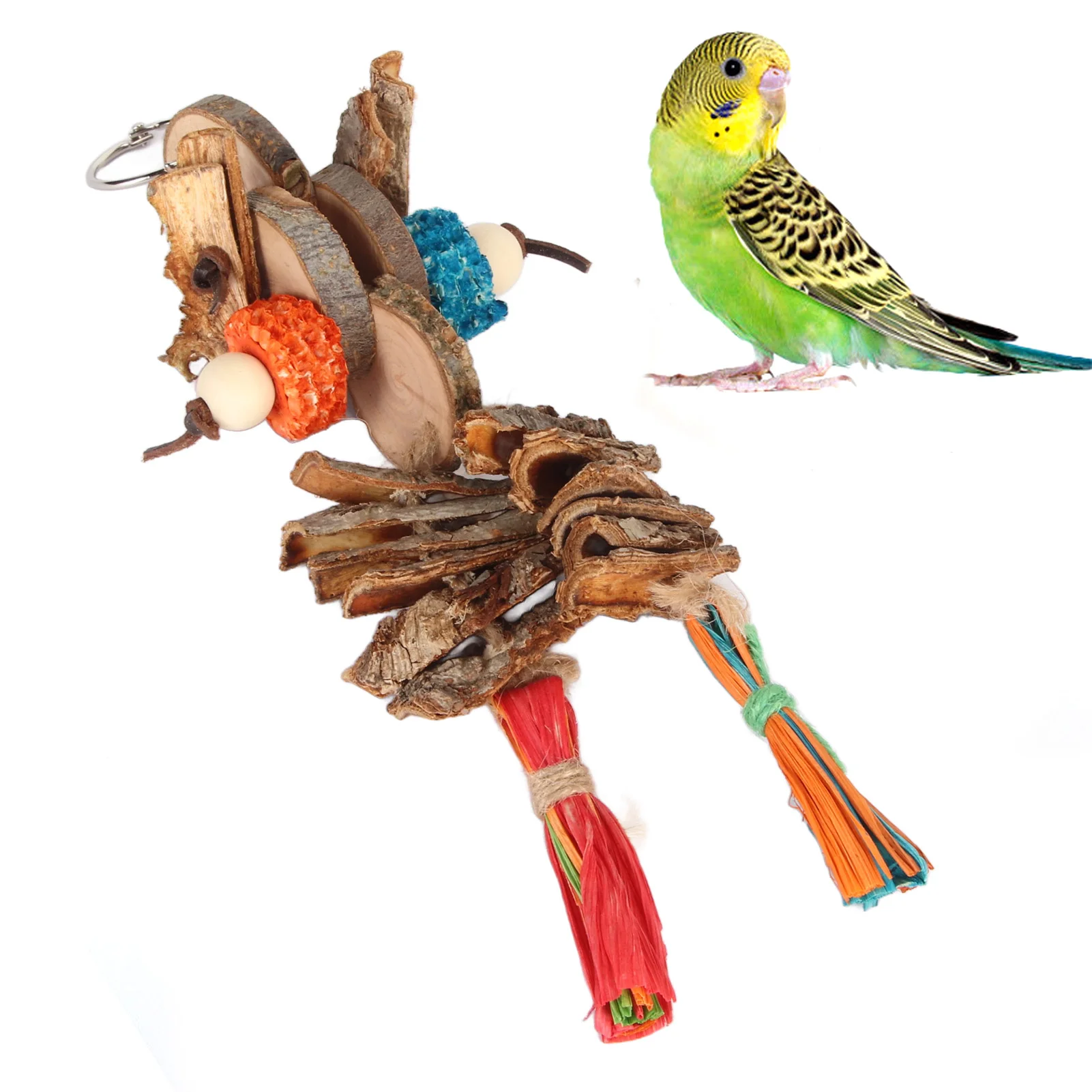 Bird Chewing Toys Bird Hanging Bite Toys Bird Shredding Foraging Toys For Medium Small Birds Cockatiel Parakeet