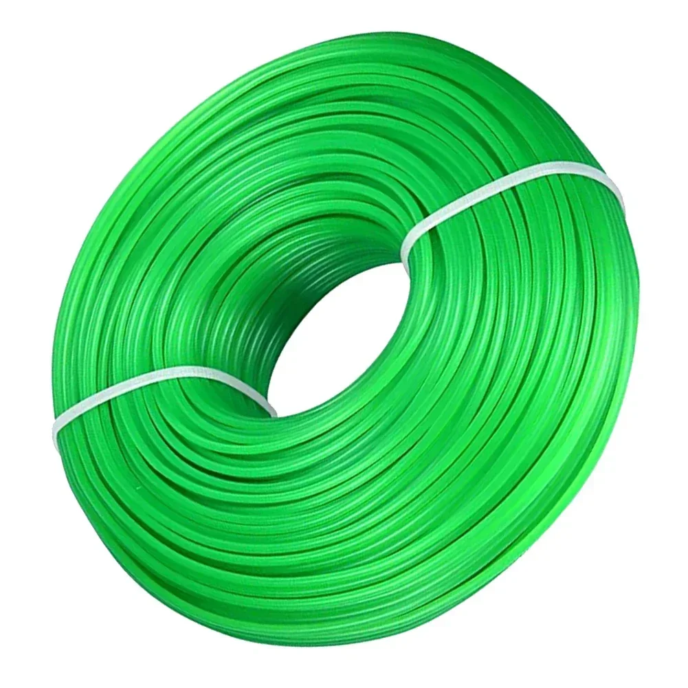 100M Trimmer Line Green Square Brushcutter Strimmer Trimmer Cord Line Wire 1.6MM For Grass Trimmer Garden Tool Parts