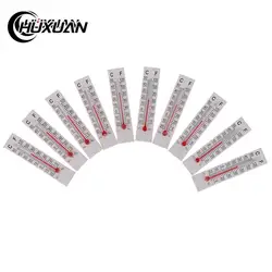 10 Pcs 5cmX1.1cm Miniature Paper Cardboard Thermometer Indoor -20-50 Celsius 5cmX1.1cm