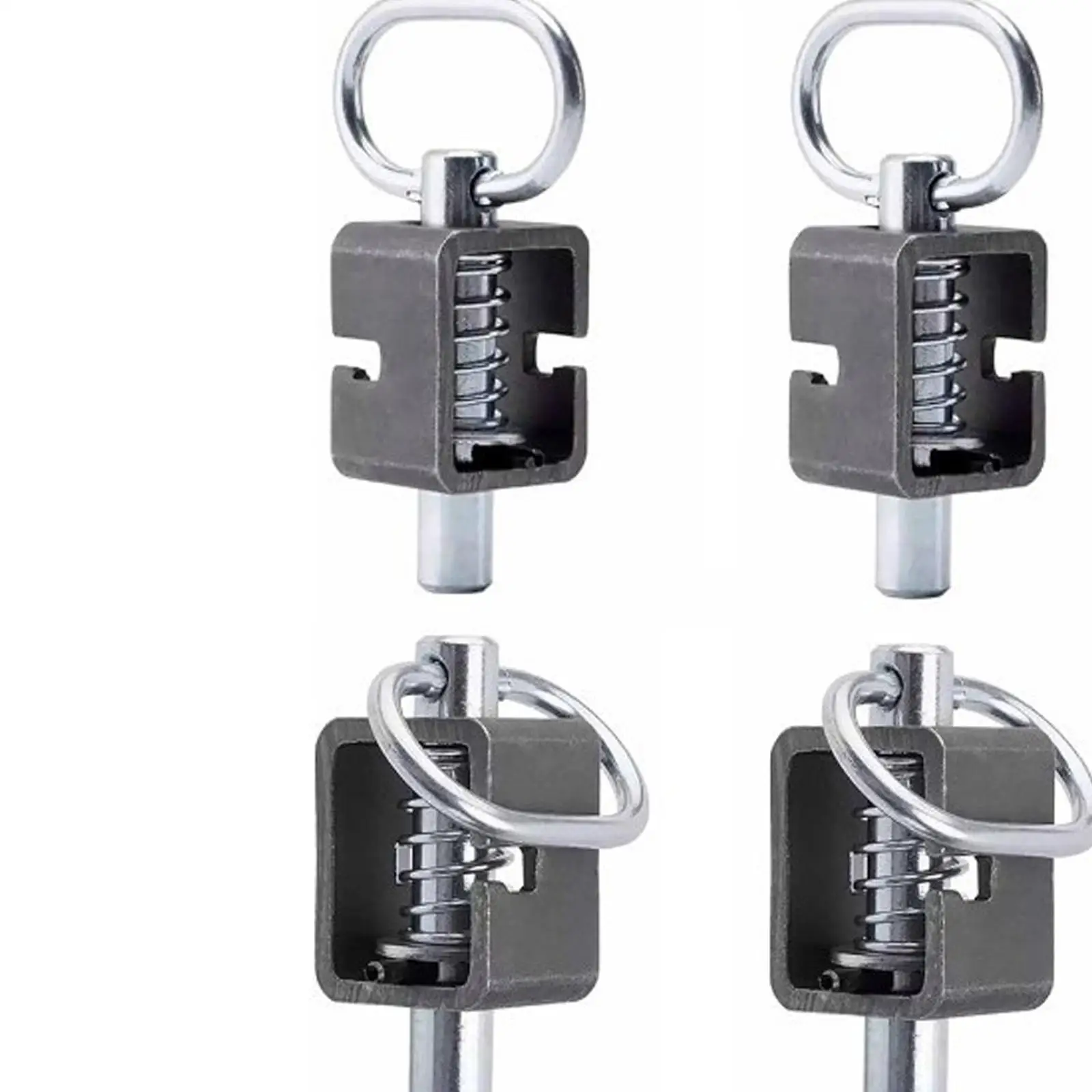 Weld on 5/8" Spring Latch Assembly Metal Sturdy Heavy Duty Multipurpose Protable Professional with Plain Tube Utility Gate Latch