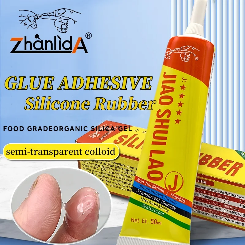 New 50ML Silicone Sealant Glue Semi-transparent Soft Waterproof Adhesive Bonding Rubber Sealing Strip Plastic Multipurpose