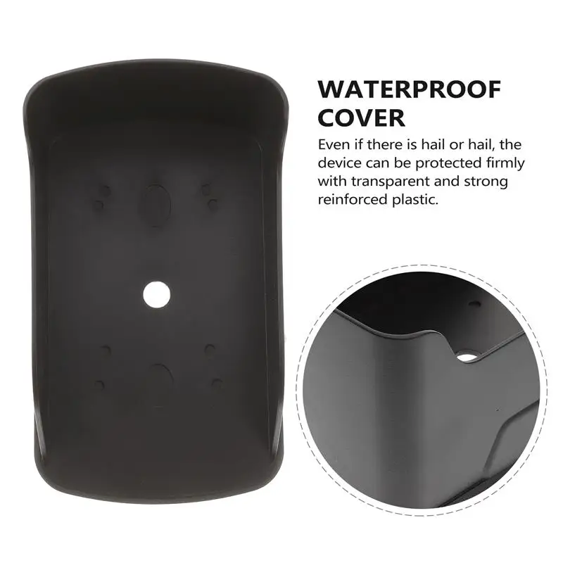 1 pçs anel wi fi anel com fio vídeo campainha à prova dwaterproof água chuva escudo protetor carrilhão de plástico preto ao ar livre para máquina comparecimento