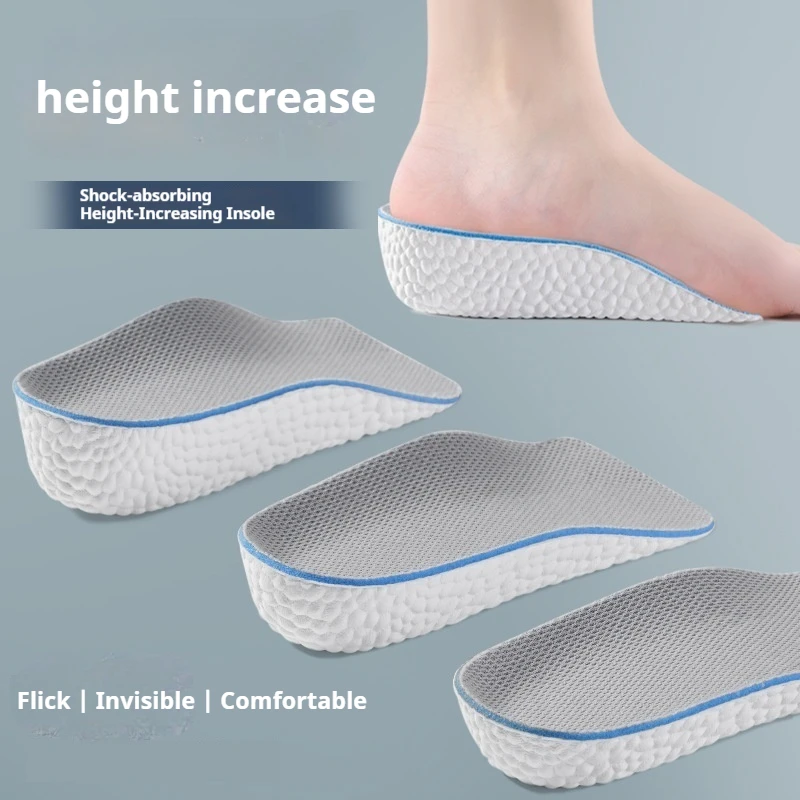 Sieben-Punkt-Höhenerhöhungs-Einlegesohle, höhenvergrößernde halbe Einlegesohle, weiche, bequeme Einlegesohle, Ferse, stoßdämpfende Sport-Einlegesohle, 1 Paar