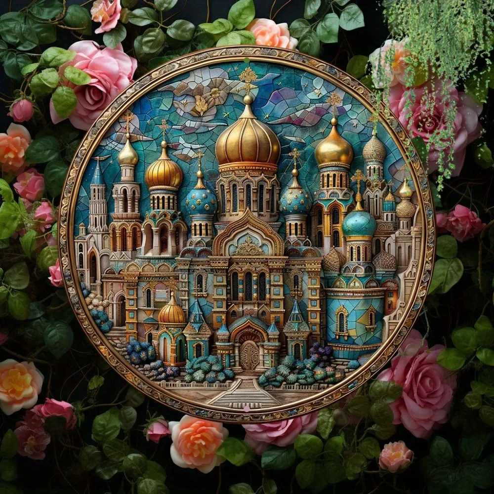 لوحة فنية جدارية مسطحة من الألومنيوم 2D كاتدرائية سانتا صوفيا - ديكور منزلي لغرفة المعيشة مقاوم للأشعة فوق البنفسجية/الخدش #2