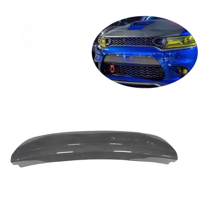

Fits 2015-2019 Dodge Charger Hellcat/SRT Front Bumper Carbon Fiber Cover Nosecustom