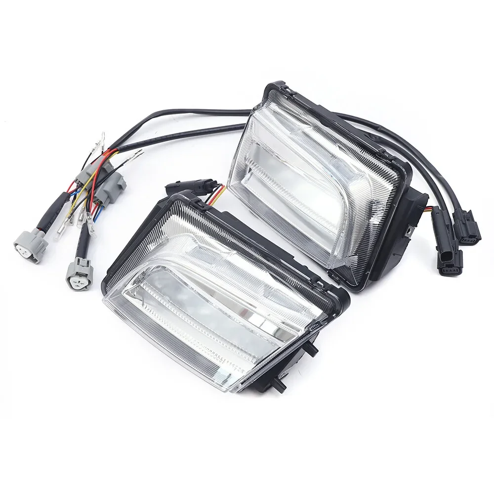 مصابيح ضباب LED + DRLs لـ 2013-2016 Cadillac ATS - مجموعة توصيل وتشغيل فائقة السطوع 6000K باللون الأبيض