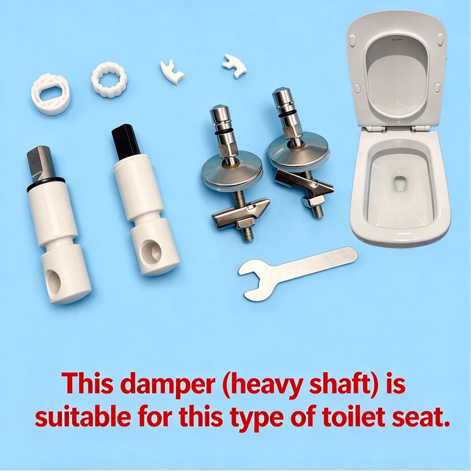 Slow Closing Toilet Seat Hinge Damper Replacement Accessory for Duravit Villeroy & Boch Geberit Universal Toilet Seat Repair Par