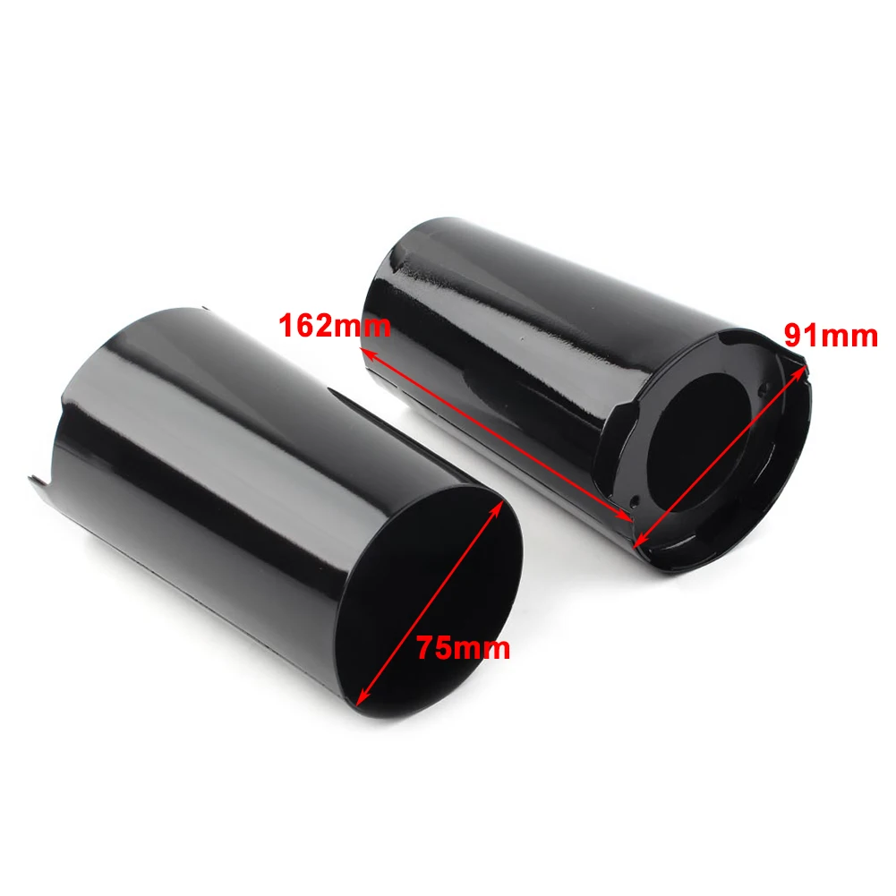 1Pair Black Motor Front Fork Boot Slider Covers w/ Kits for Harley Touring Models Electra Street Tri Glide 2014-Later
