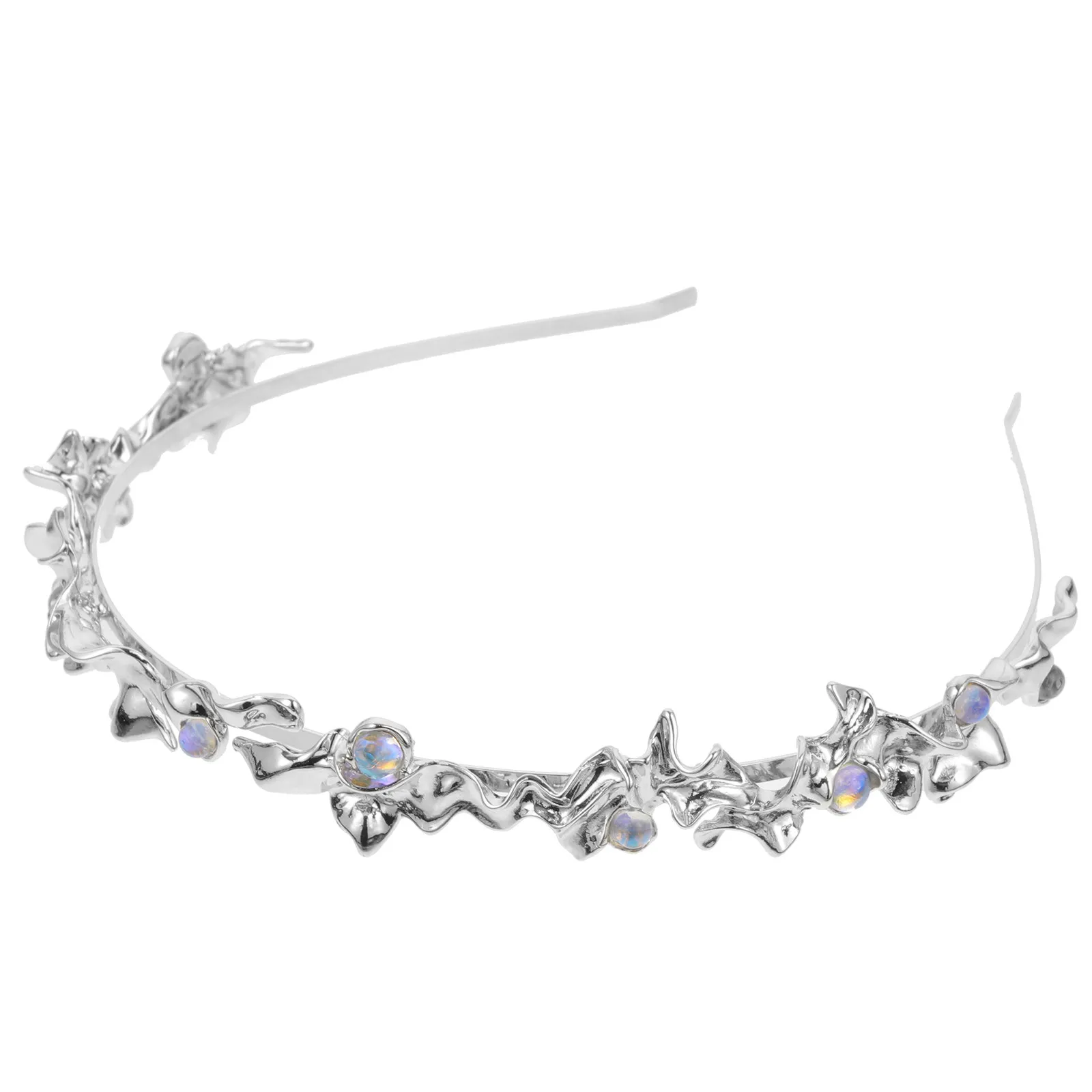 Metal Headband Party Hairband Sparkling Gold Alloy Bride Hair Accessory Decorative Hair Hoop for Headband