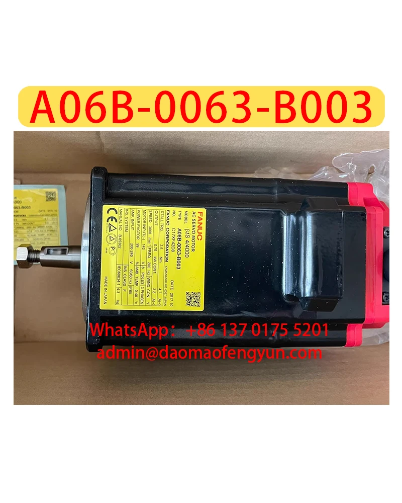 

A06B-0063-B003 Совершенно новый серводвигатель, оригинальный, A06B 0063 B003, быстрая доставка