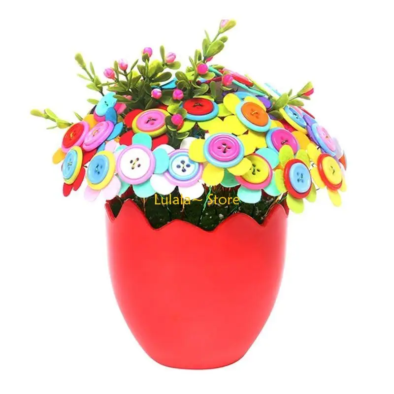 

Y4QA Felt Flower Crafting Supply for Children DIY School Project Material Activities