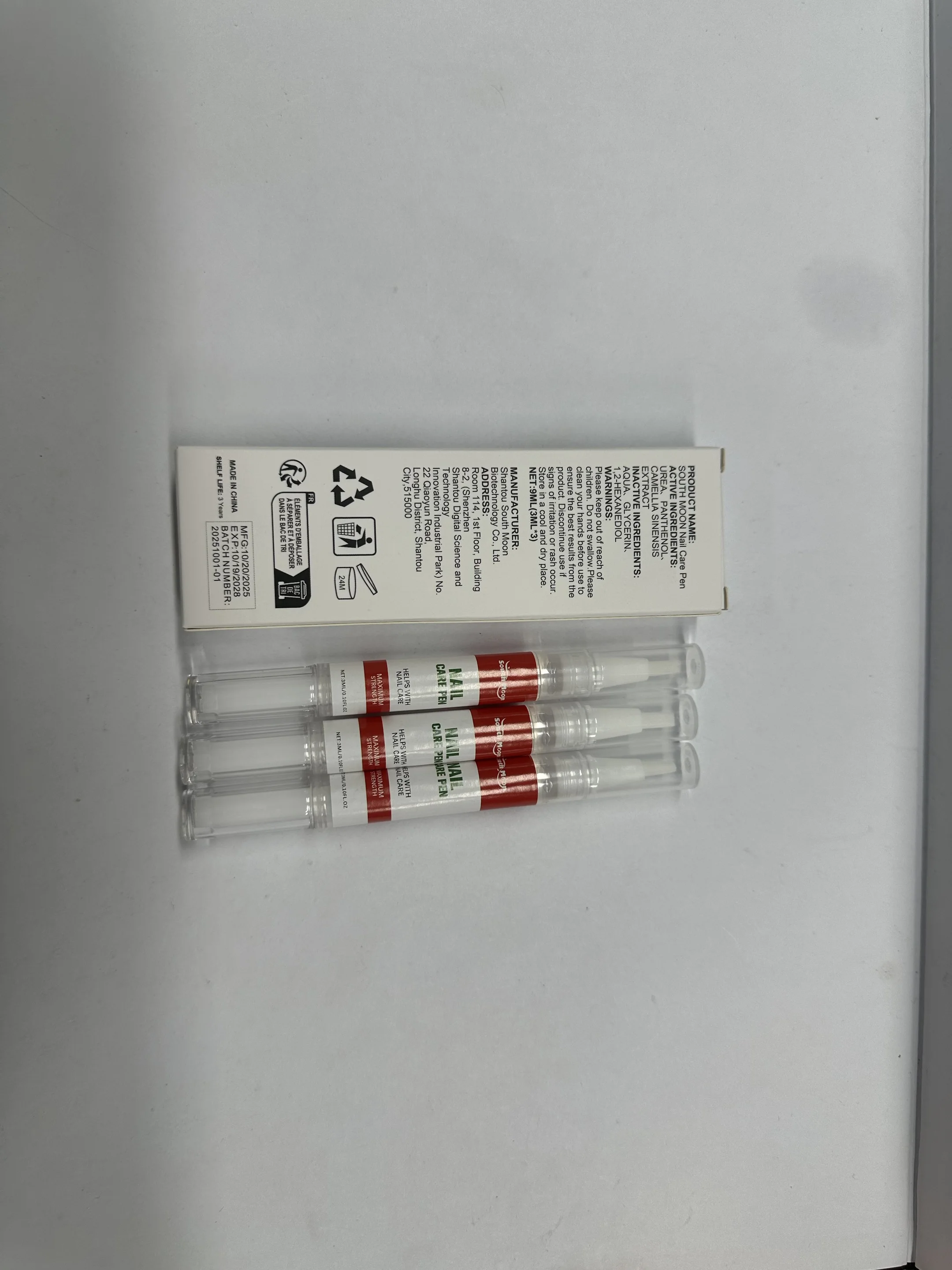 قلم العناية بالأظافر من ساوث مون للأيدي والقدمين، زيت مغذي للبشرة، سطح أظافر نظيف ولمعان، أداة مانيكير يومية للباديكير