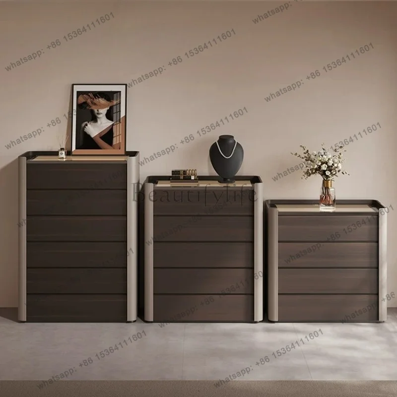 FG Home Light Luxury Bedroom Chests Modern Jewelry Cabinets Locker Living Room Storage Sideboard Chest of Drawers Display Cabine