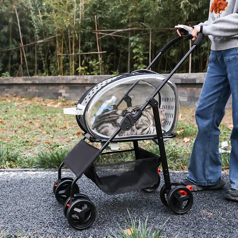 The New Pet Stroller Goes Out Lightweight, Foldable and Detachable Dog Stroller, Small and Medium-sized Dogs and Cats