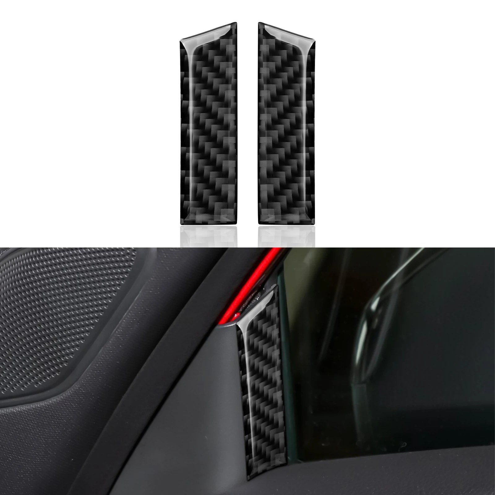 

Car Door Window A Pillar Decoration Cover Decals for 11th Gen Honda Civic 2022 Accessories Carbon Fiber Stickers Trim Decals