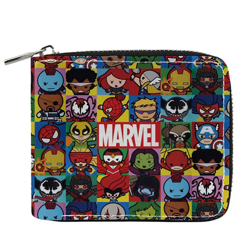 Miniso Marvel Cartoon Wallet Captain America Deadpool Thor Iron Man Spiderman The Hulk Short Purse with Coin Pocket Wholesale