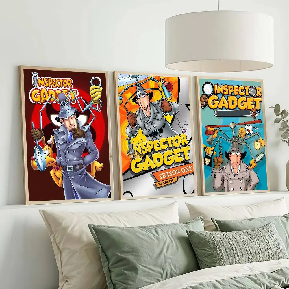 Pósteres de dibujos animados del inspector Gadget, decoraciones para dormitorio, murales de pared para dormitorio y sala de estar, recuerdos