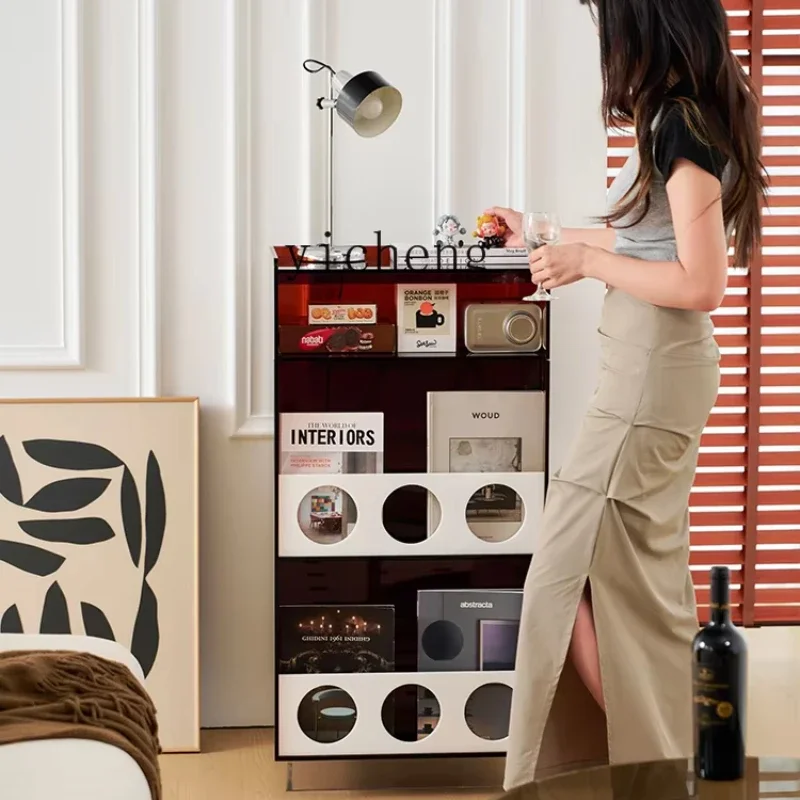 r5.13  living room sofa side locker small apartment dining side entrance cabinet medieval combination storage cabinet
