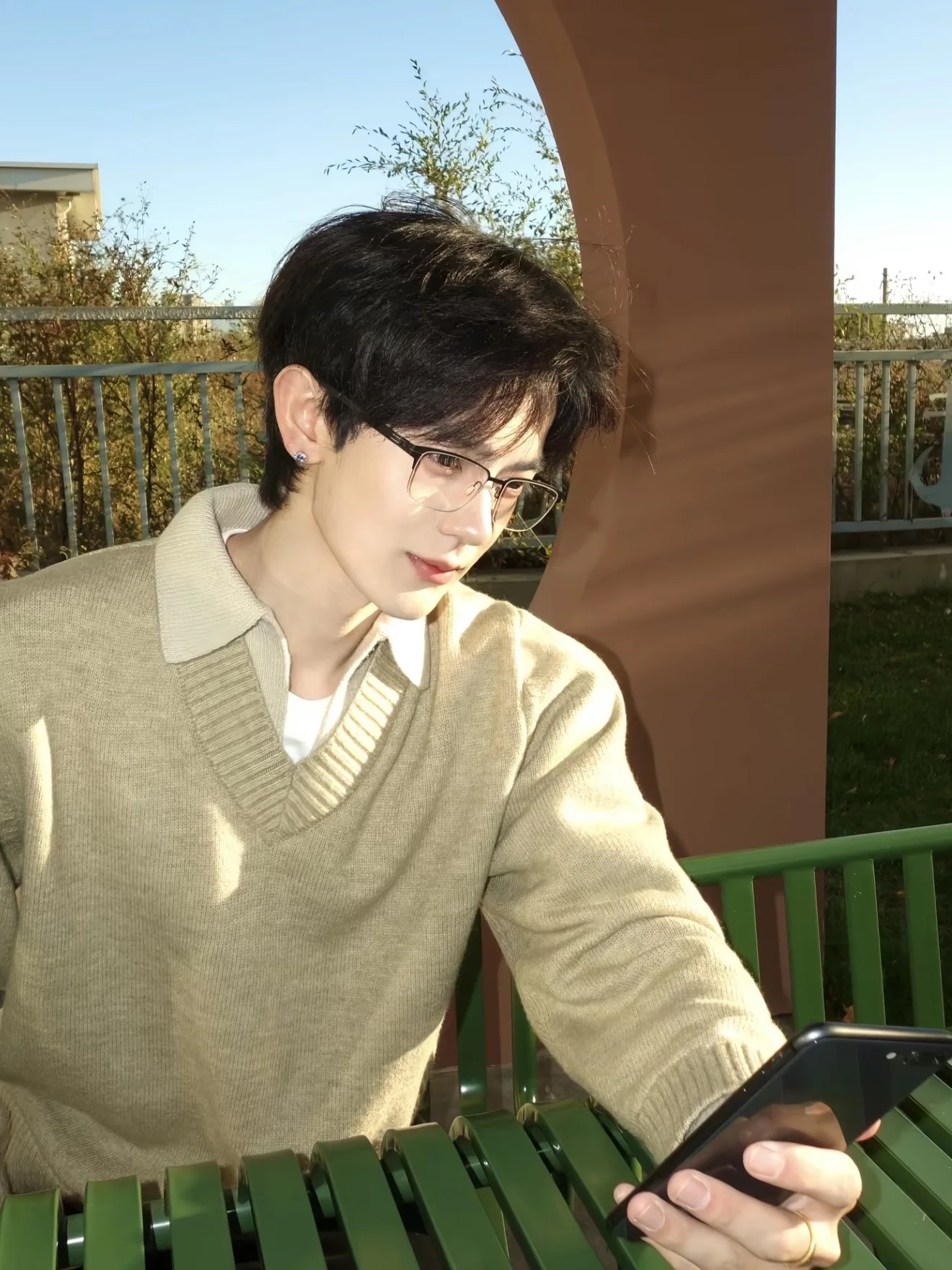 

Мужской трикотажный топ Cleanfit V-Neck с эффектом двухслойности, весна-осень, свободный крой, дышащий, цветной