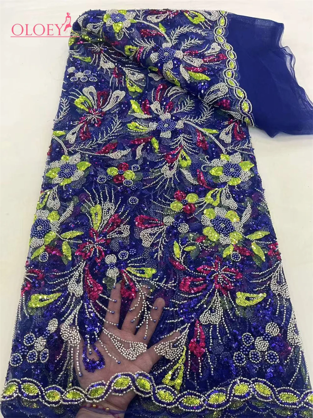 Tecido De Renda Africano Com Contas E Lantejoulas, Bordado Artesanal, Vestido De Noiva, Vestido De Festa, Moda, Alta Qualidade, Mais Recente, Venda