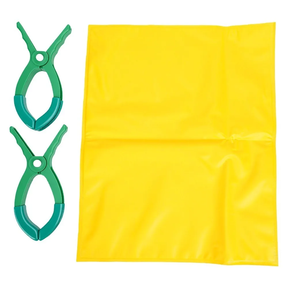 10kV Rated Voltage Insulating Blanket 1.31x1.64FT Size With 2 Clips Electrical Safety Blanket Yellow Color High/Low Voltage