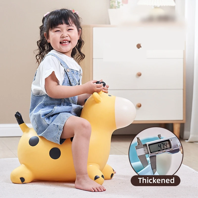 Inflatable Toys Jumping Horse Children's Pony Toy Gifts for Boys Girls Baby Riding Deer Rubber Horse Indoor Outdoor Game