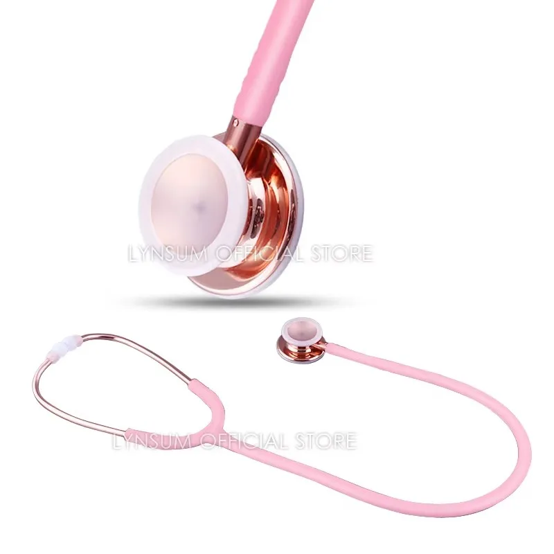Pink Professional Cardiology Estetoscopio Double Head Cute Medical Doctor Nurse Student Physician Clinical Stethoscope Tool A1