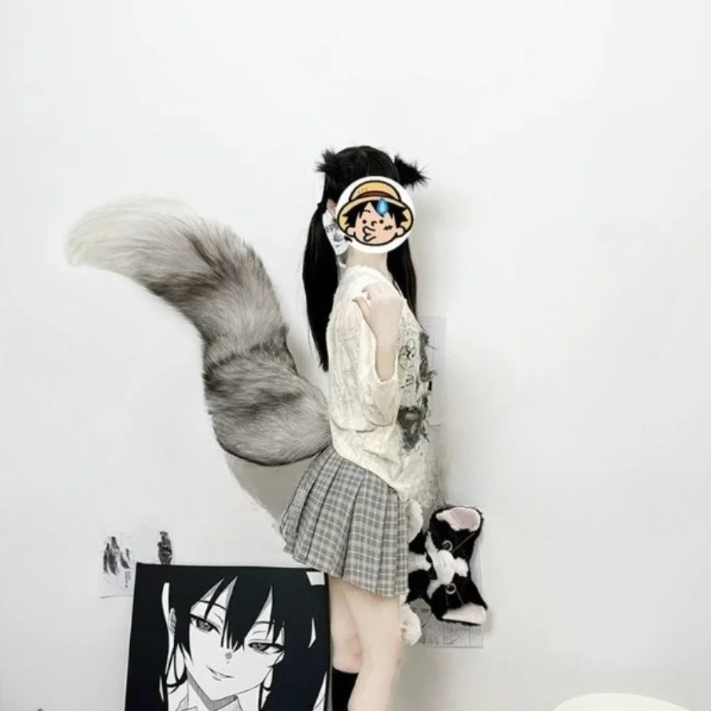 Anti Gravity Hand Made Cosplay Super Large Transparent Belt with Waist Tail Dog Fox Cat Wolf Anime Accessory