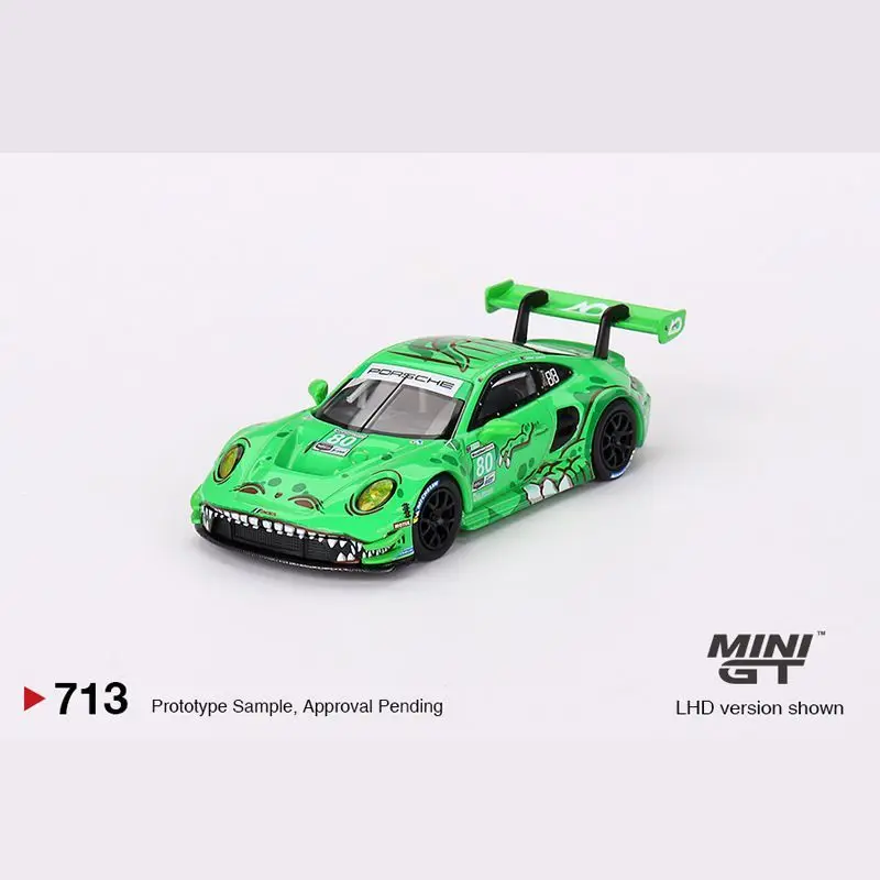 1/64 Porsche 911 Gt3 R # 80 gtd ao racing 2023 edição carros modelo mini gt carro modelo edição limitada menino coleção presente brinquedos