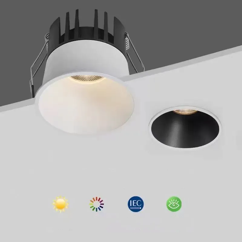 

Dimmable Mini Anti-glare LED COB Spotlight 3W 5W 7W 10W 12W 15W LED Downlight AC 85-265V Ceiling lamp For Indoor lighting