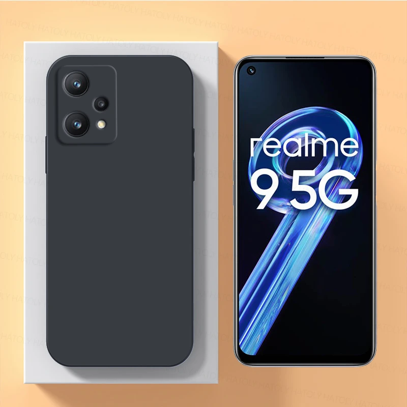 For Realme 9 5G Case Realme 9 4G 5G 9i 9 Pro Plus Cover TPU Shockproof Liquid Silicone Protective Phone Back Cover Realme 9 5G