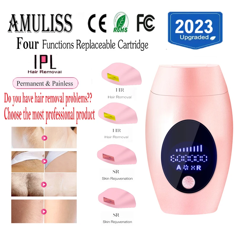 Amuliss Body Bikini IPL Depilator Pulses Permanent Laser Epilator Painless For Women Hair cutting machine home-appliance Devices