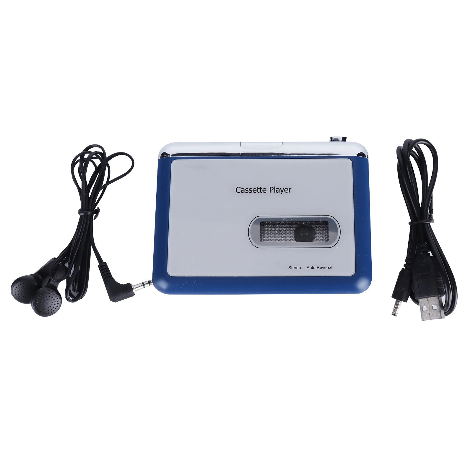 

Portable Bluetooth Cassette Player Auto Reverse Tape Player Sound Quality Stable Bluetooth Output to Headphone Speaker Universal