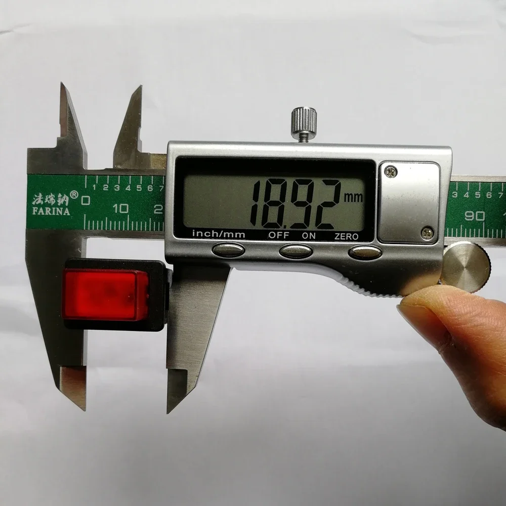 2 قطعة SOKEN PS23-16 الذاتي قفل الأحمر الضغط على زر مفاتيح 4 دبابيس 16A المقبس قطاع مفتاح بـزر دفع مع LED ل مكنسة كهربائية #6