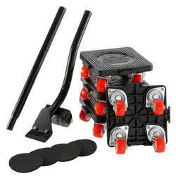 400kg Professional Furniture Mover Tool Set Heavy Stuffs Transport Lifter Wheeled Mover Roller With Wheel Bar Moving Hand Tools