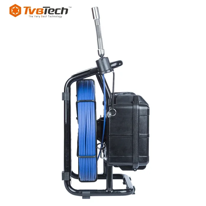 30M/40M Portable Pipe Inspection System Used Sewer Camera For Sale TvbTech 3499F, Meter Counter And Sonde