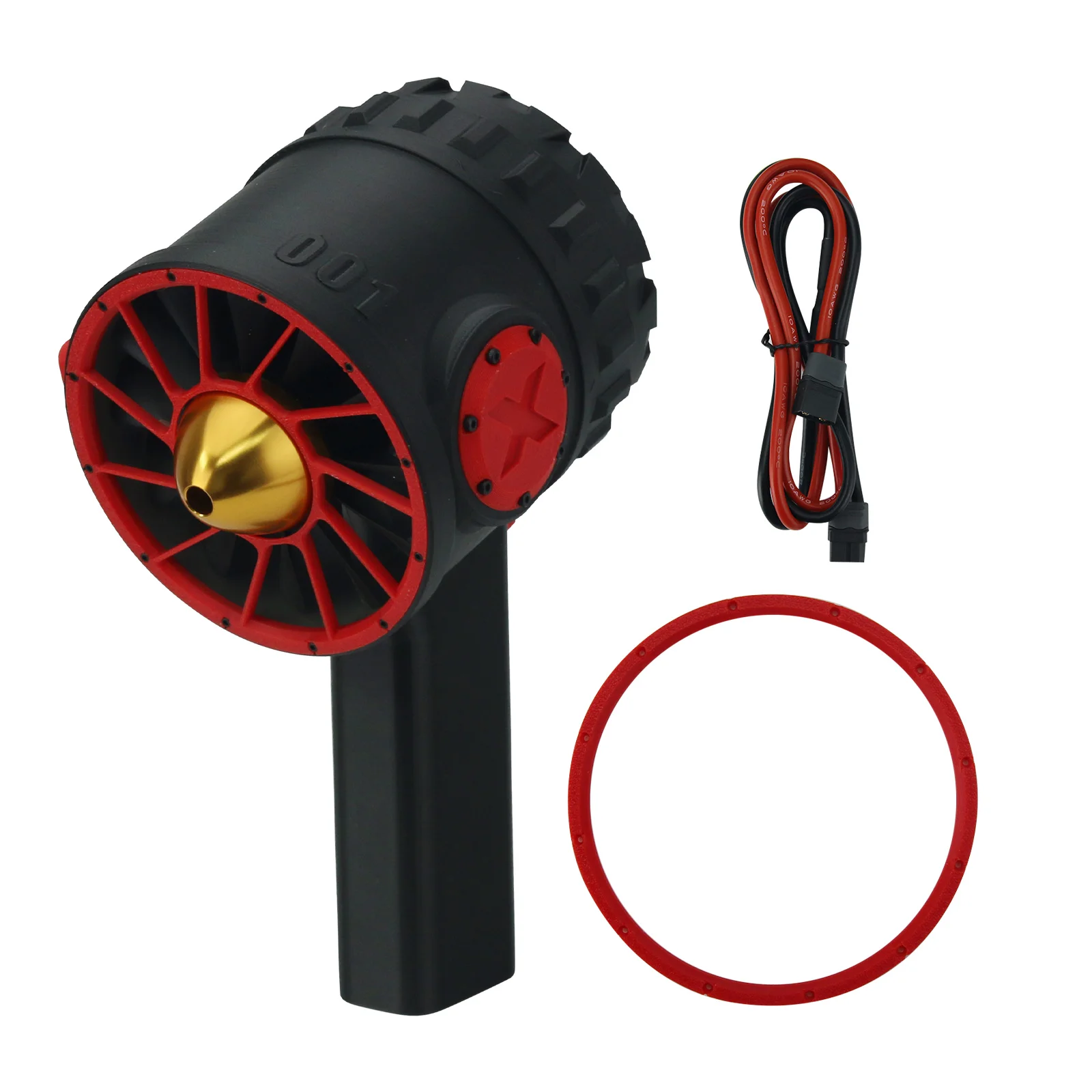 Black X90 90mm/3.5 Duct Fan 5KG Violent Fan Turbo Fan for Vehicle & Garden Cleaning & Snow Removal