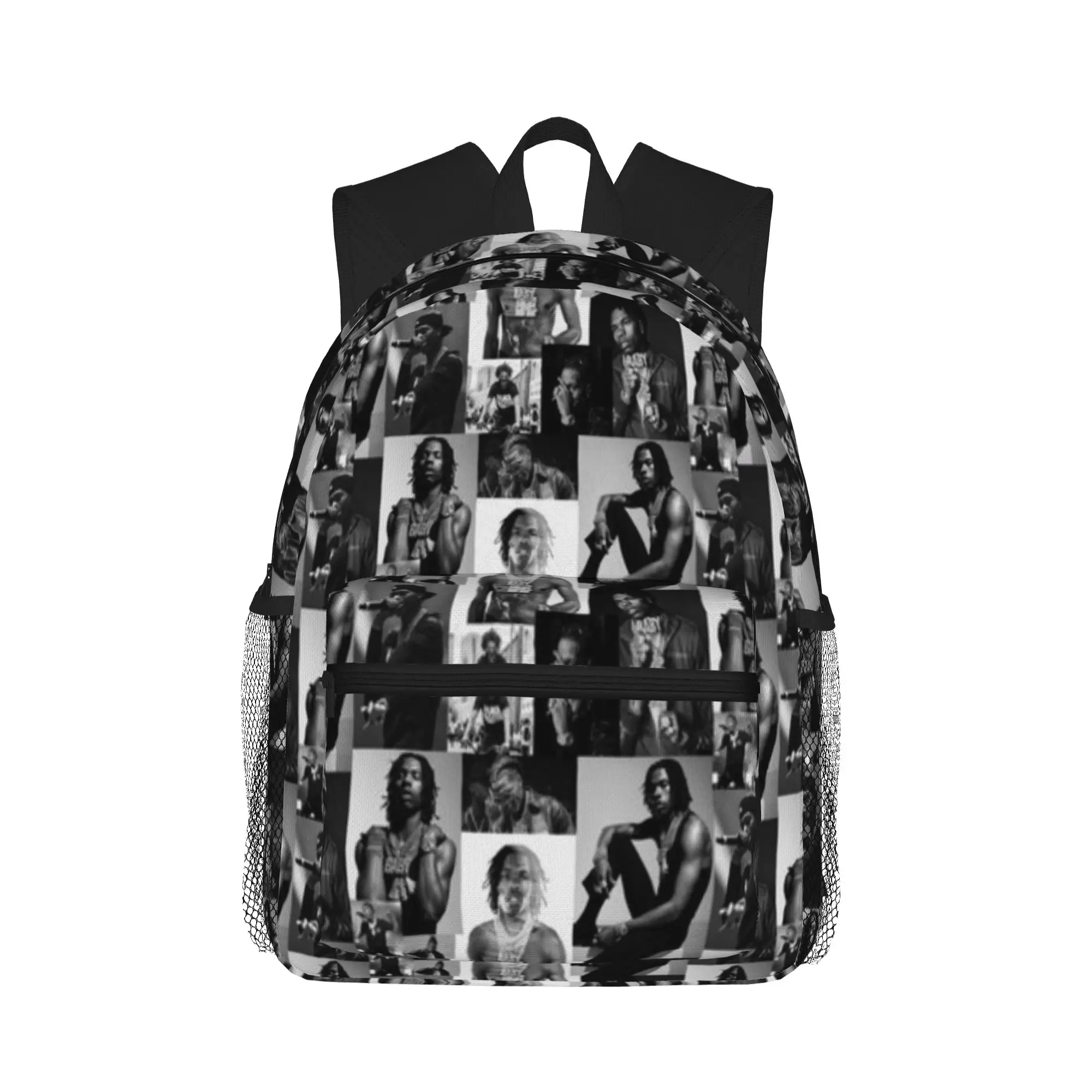 

Lil Baby B W Collage Casual Backpack for Students and Adults Feminina backpack