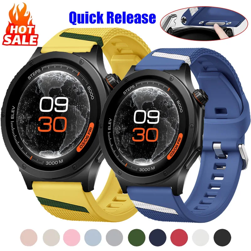 22MM Quick Release Silicone Strap For Oppo Watch X X2 X3/4Pro/S Band Sport Bracelet For Oneplus Watch 4 3 2 2R/Oneplus 46MM/Lite