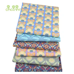 Chainho,Court Style Printed Twill Cotton Fabric,Patchwork Clothes,DIY Sewing Quilting Home Textiles Material For Baby & Children