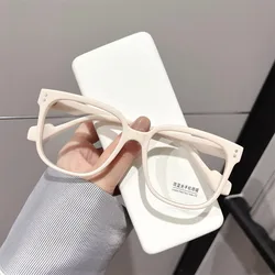New Fashion Glasses Frames Square Shape Blue Light Blocking Eyeglass Frames for Men Campus Style Decorative Glass