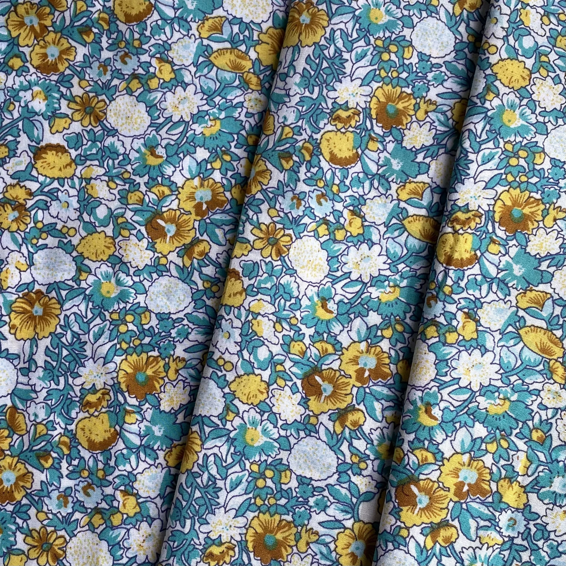 Kleurrijke Bloemenplanten 100% Katoen Poplin 40S Tissun Liberty Stof Voor Kinderen Baby Naaien Doek Jurken Rok Diy Handgemaakt