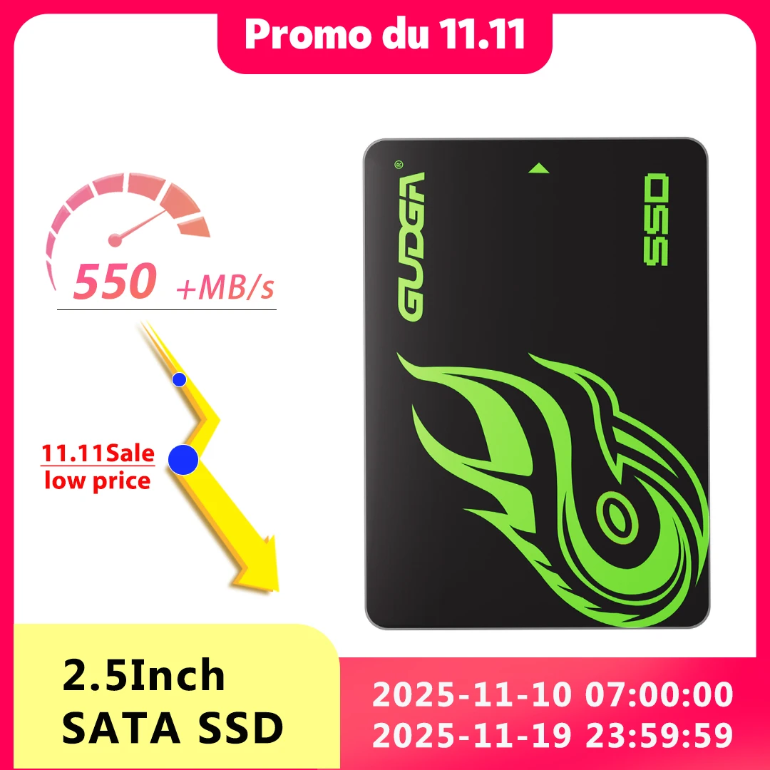 

GUDGA 2,5-дюймовый SATAIII SSD 128 ГБ/256 ГБ/1 ТБ/2 ТБ/4 ТБ внутренний жесткий диск для ноутбука Acer Desktop Disco Duro